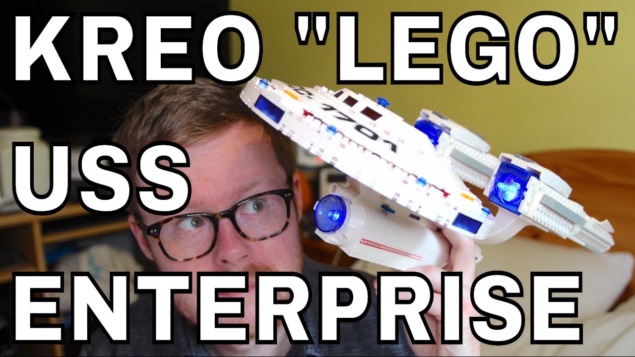 Kre-O Star Trek USS Enterprise LEGO Compatible Set – NCC 1701 Reboot Enterprise Ship Model by Hasbro