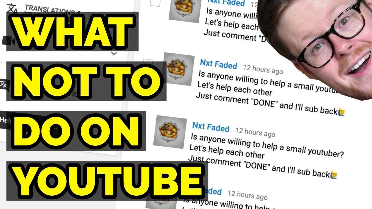 What Not To Do On Your YouTube Channel – Don’t Do sub4sub!