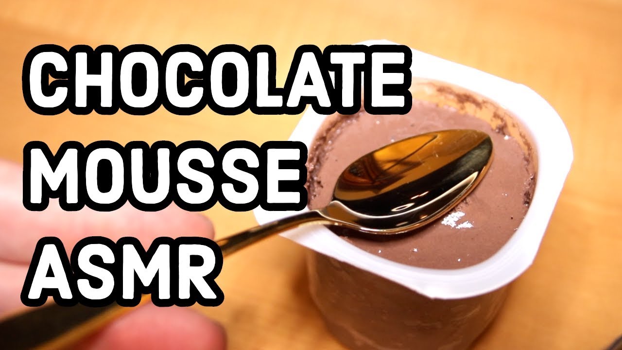 Eating and Stirring Chocolate Mousse ASMR