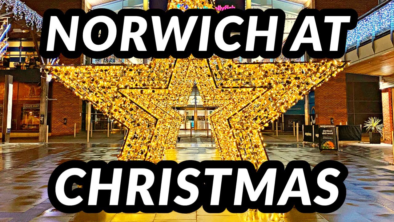 A tour of the deserted streets of Norwich, England at Christmas time in 2020