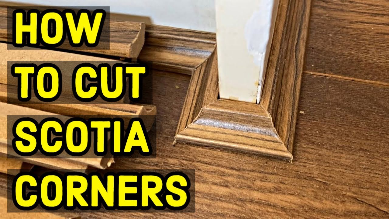 How to cut scotia for laminate flooring using a mitre box and wood saw