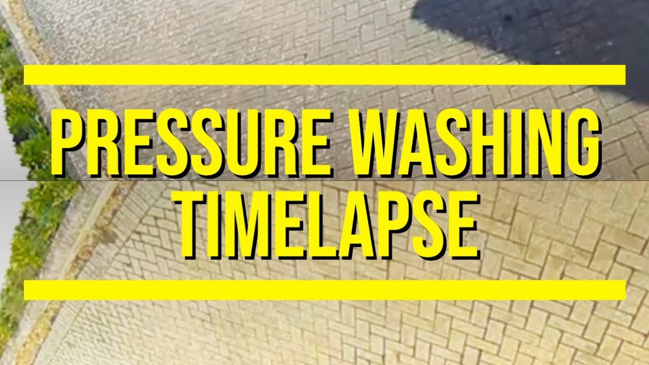 Timelapse Whole Driveway Pressure Washing